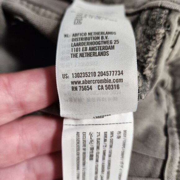 Abercrombie & Fitch Heavy Canvas Carpenter Pants Mens 34x34 Cotton Workwear - Picture 10 of 15